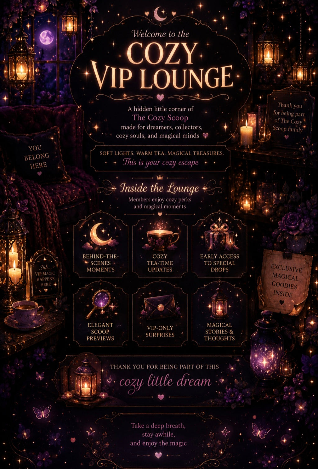 Cozy VIP Club — Monthly Membership